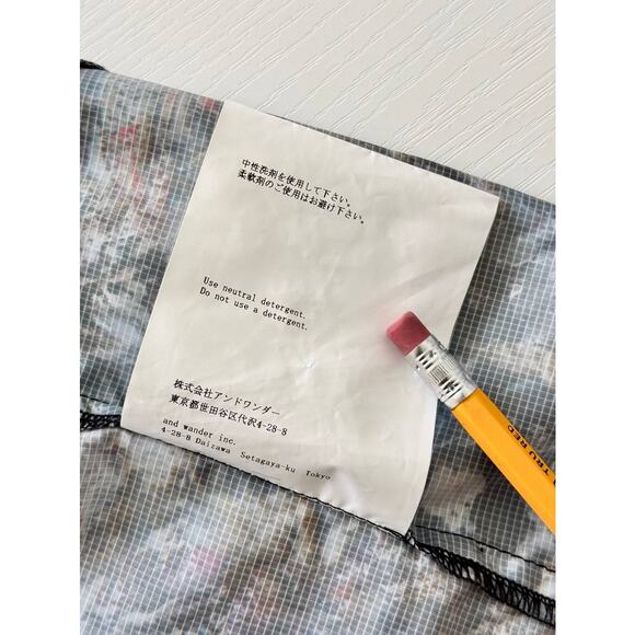 And Wander Technical Hooded Ripstop Jacket Abstract Print - Picture 9 of 11